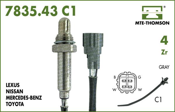 MTE-Thomson 7835.43.080C1 - Лямбда-зонд, датчик кислорода unicars.by