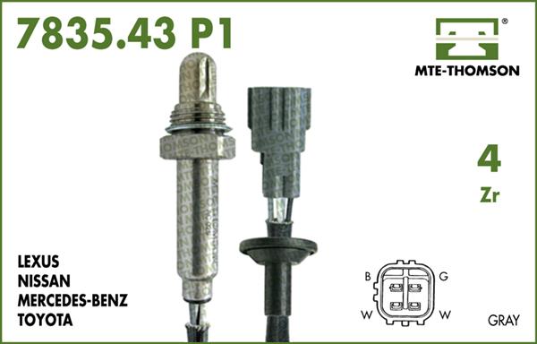 MTE-Thomson 7835.43.035P1 - Лямбда-зонд, датчик кислорода unicars.by