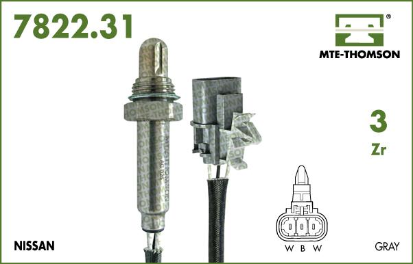 MTE-Thomson 7822.31.033 - Лямбда-зонд, датчик кислорода unicars.by