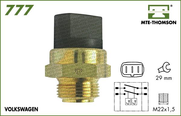 MTE-Thomson 777.95/102 - Термовыключатель, вентилятор радиатора / кондиционера unicars.by