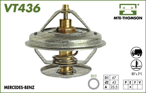 MTE-Thomson VT436.83 - Термостат охлаждающей жидкости / корпус unicars.by