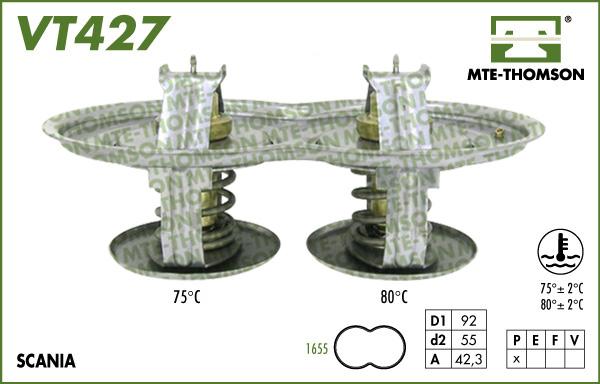 MTE-Thomson VT427.80/87 - Термостат охлаждающей жидкости / корпус unicars.by