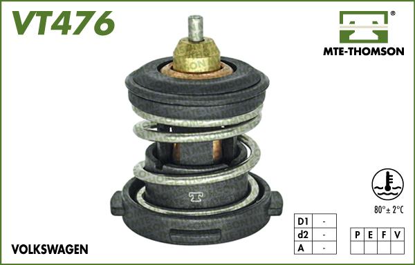 MTE-Thomson VT476.80 - Термостат охлаждающей жидкости / корпус unicars.by