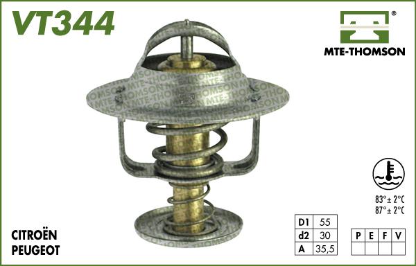 MTE-Thomson VT344.83 - Термостат охлаждающей жидкости / корпус unicars.by