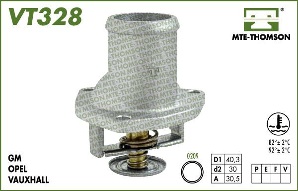 MTE-Thomson VT328.87 - Термостат охлаждающей жидкости / корпус unicars.by