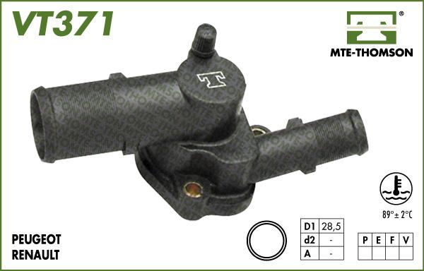 MTE-Thomson VT371.89 - Термостат охлаждающей жидкости / корпус unicars.by