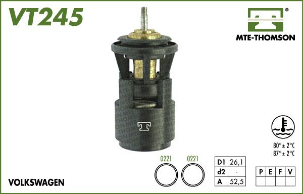 MTE-Thomson VT245.87 - Термостат охлаждающей жидкости / корпус unicars.by