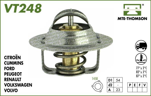 MTE-Thomson VT248.87 - Термостат охлаждающей жидкости / корпус unicars.by