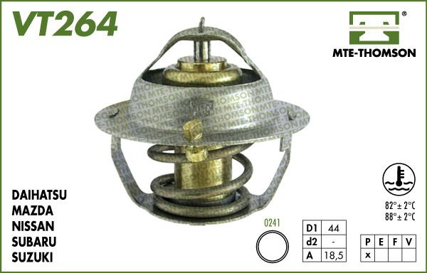 MTE-Thomson VT264.88 - Термостат охлаждающей жидкости / корпус unicars.by