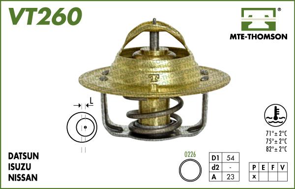 MTE-Thomson VT260.88 - Термостат охлаждающей жидкости / корпус unicars.by