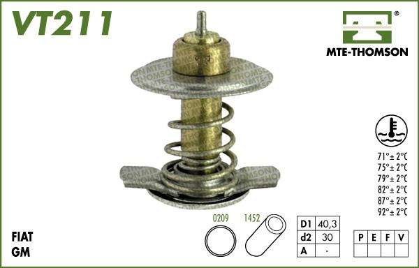 MTE-Thomson VT211.87 - Термостат охлаждающей жидкости / корпус unicars.by