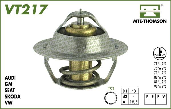 MTE-Thomson VT217.87 - Термостат охлаждающей жидкости / корпус unicars.by