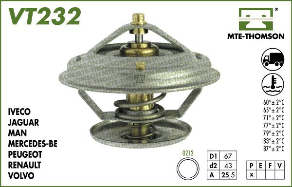 MTE-Thomson VT232.79 - Термостат охлаждающей жидкости / корпус unicars.by