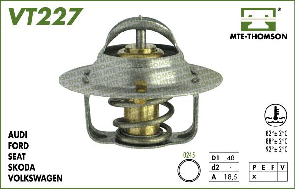 MTE-Thomson VT227.92 - Термостат охлаждающей жидкости / корпус unicars.by