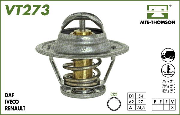 MTE-Thomson VT273.79 - Термостат охлаждающей жидкости / корпус unicars.by