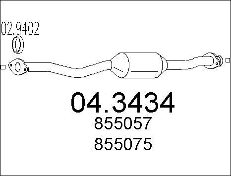 MTS 04.3434 - Катализатор unicars.by