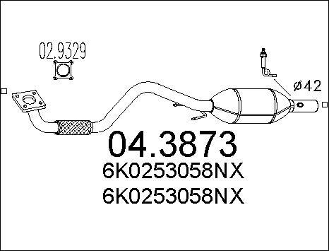 MTS 04.3873 - Катализатор unicars.by