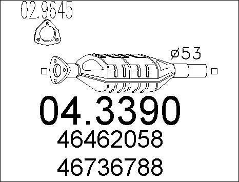 MTS 04.3390 - Катализатор unicars.by