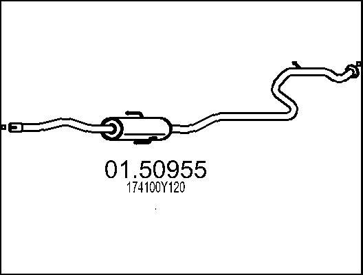 MTS 01.50955 - Средний глушитель выхлопных газов unicars.by