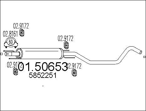 MTS 01.50653 - Средний глушитель выхлопных газов unicars.by