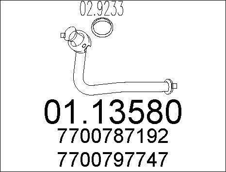 MTS 01.13580 - Труба выхлопного газа unicars.by