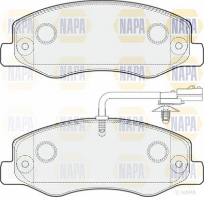 NAPA NBP1408 - Тормозные колодки, дисковые, комплект unicars.by