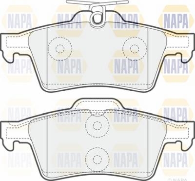 NAPA NBP1411 - Тормозные колодки, дисковые, комплект unicars.by