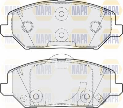 NAPA NBP1649 - Тормозные колодки, дисковые, комплект unicars.by