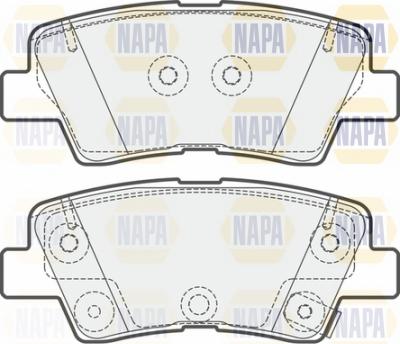 NAPA NBP1688 - Тормозные колодки, дисковые, комплект unicars.by