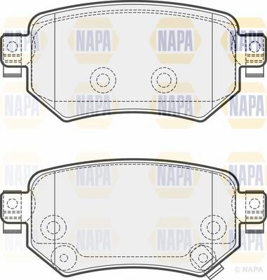 NAPA NBP1631 - Тормозные колодки, дисковые, комплект unicars.by