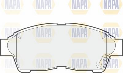 NAPA NBP1076 - Тормозные колодки, дисковые, комплект unicars.by