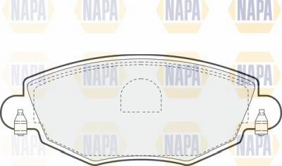 NAPA NBP1180 - Тормозные колодки, дисковые, комплект unicars.by