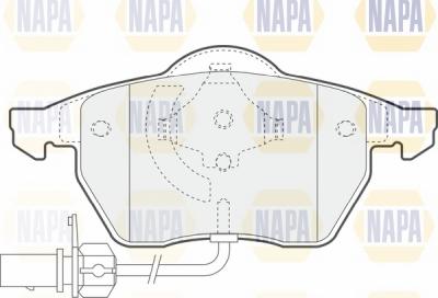 NAPA NBP1265 - Тормозные колодки, дисковые, комплект unicars.by