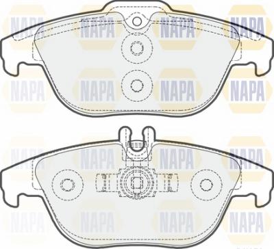 NAPA NBP1206 - Тормозные колодки, дисковые, комплект unicars.by