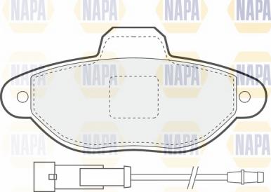 NAPA NBP1281 - Тормозные колодки, дисковые, комплект unicars.by