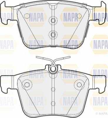 NAPA NBP1713 - Тормозные колодки, дисковые, комплект unicars.by