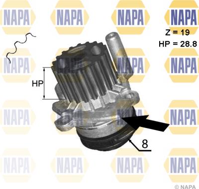 NAPA NWP1045 - Водяной насос unicars.by