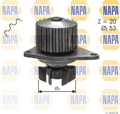 NAPA NWP1130 - Водяной насос unicars.by