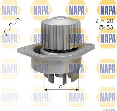 NAPA NWP1131 - Водяной насос unicars.by