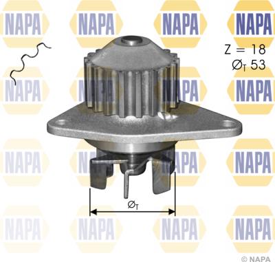 NAPA NWP1133 - Водяной насос unicars.by