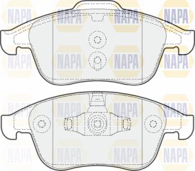 NAPA PBP7442 - Тормозные колодки, дисковые, комплект unicars.by