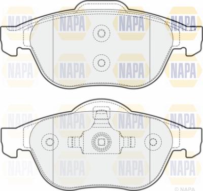 NAPA PBP7463 - Тормозные колодки, дисковые, комплект unicars.by