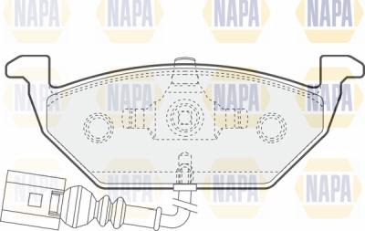 NAPA PBP7407 - Тормозные колодки, дисковые, комплект unicars.by