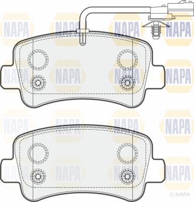 NAPA PBP7482 - Тормозные колодки, дисковые, комплект unicars.by