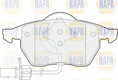 NAPA PBP7508 - Тормозные колодки, дисковые, комплект unicars.by