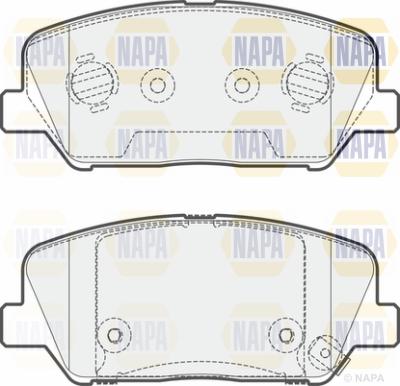 NAPA PBP7539 - Тормозные колодки, дисковые, комплект unicars.by