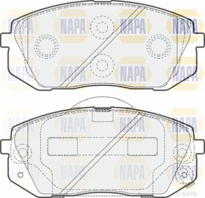 NAPA PBP7536 - Тормозные колодки, дисковые, комплект unicars.by