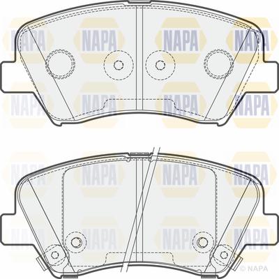 NAPA PBP7538 - Тормозные колодки, дисковые, комплект unicars.by