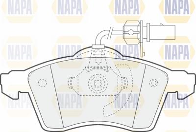 NAPA PBP7570 - Тормозные колодки, дисковые, комплект unicars.by