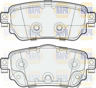 NAPA PBP7618 - Тормозные колодки, дисковые, комплект unicars.by